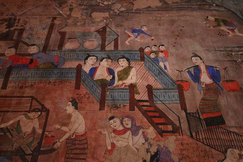 Murals. Wat Phumin. Nan. NE Thailand.